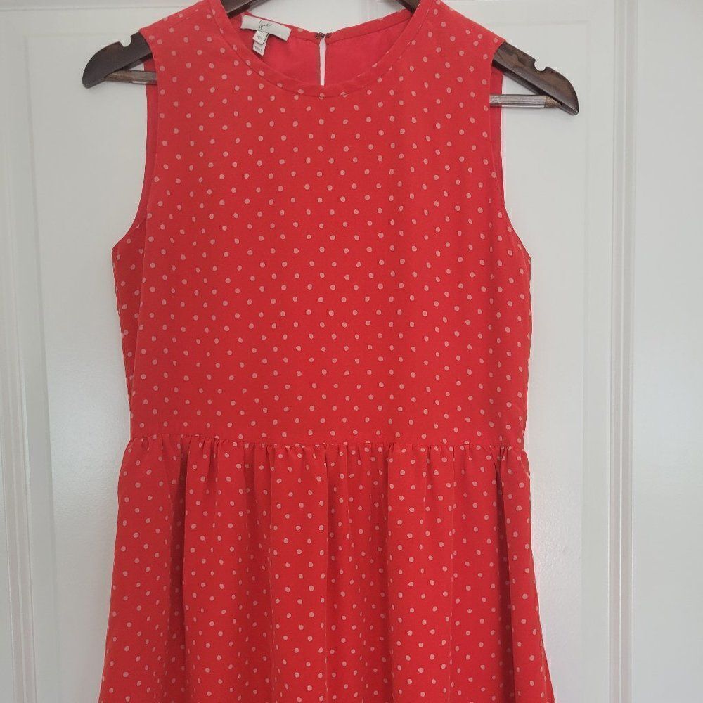 Joie Sleeveless Carrots with white polka dots Silk Dress size XS